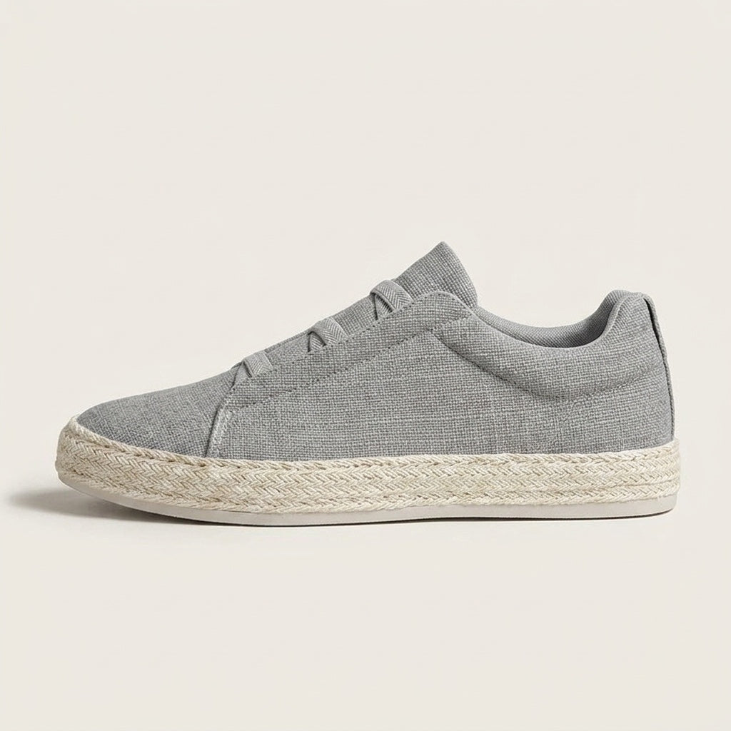 Bosa Espadrille Sneakers — Grey, side profile