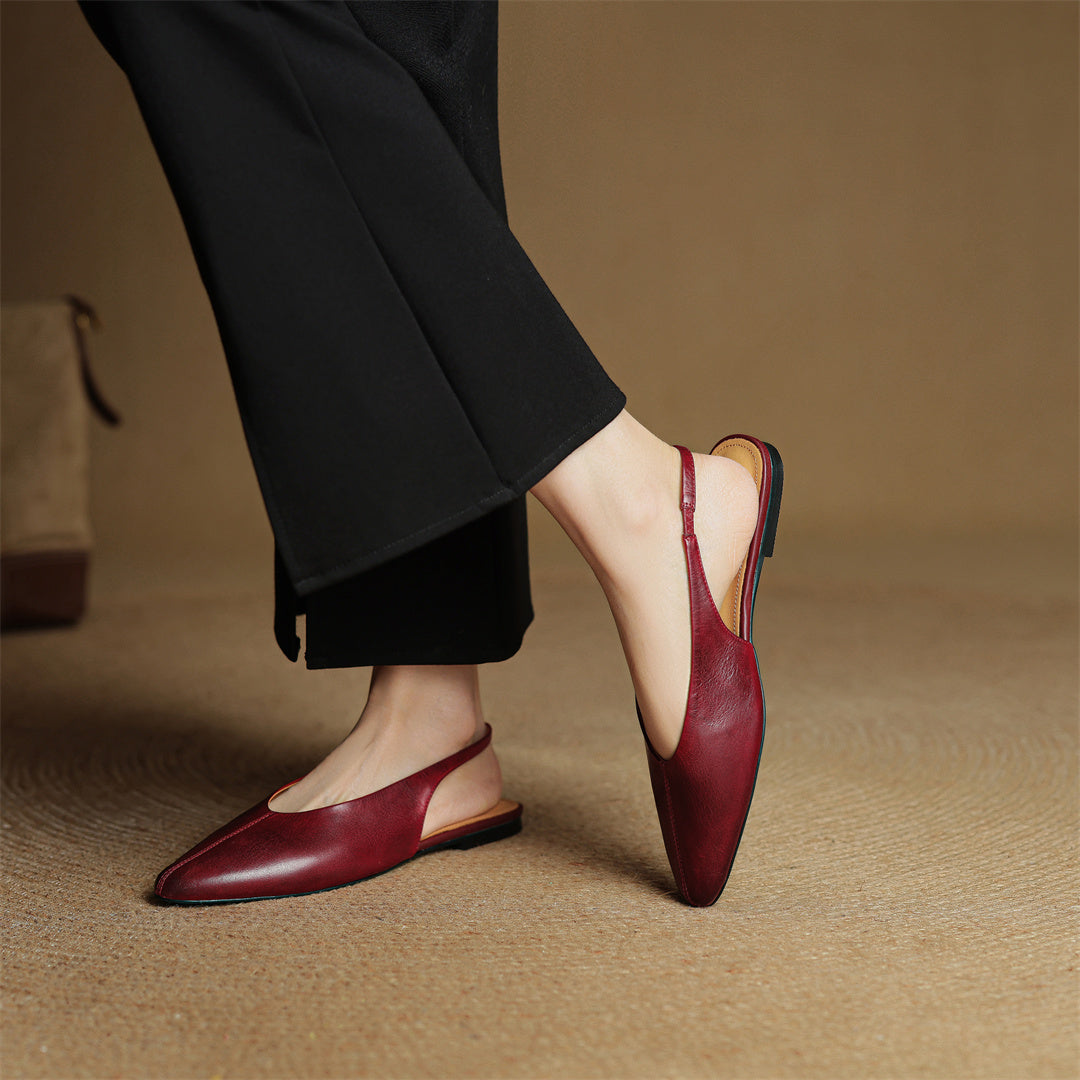 Adele Genuine Leather Flats