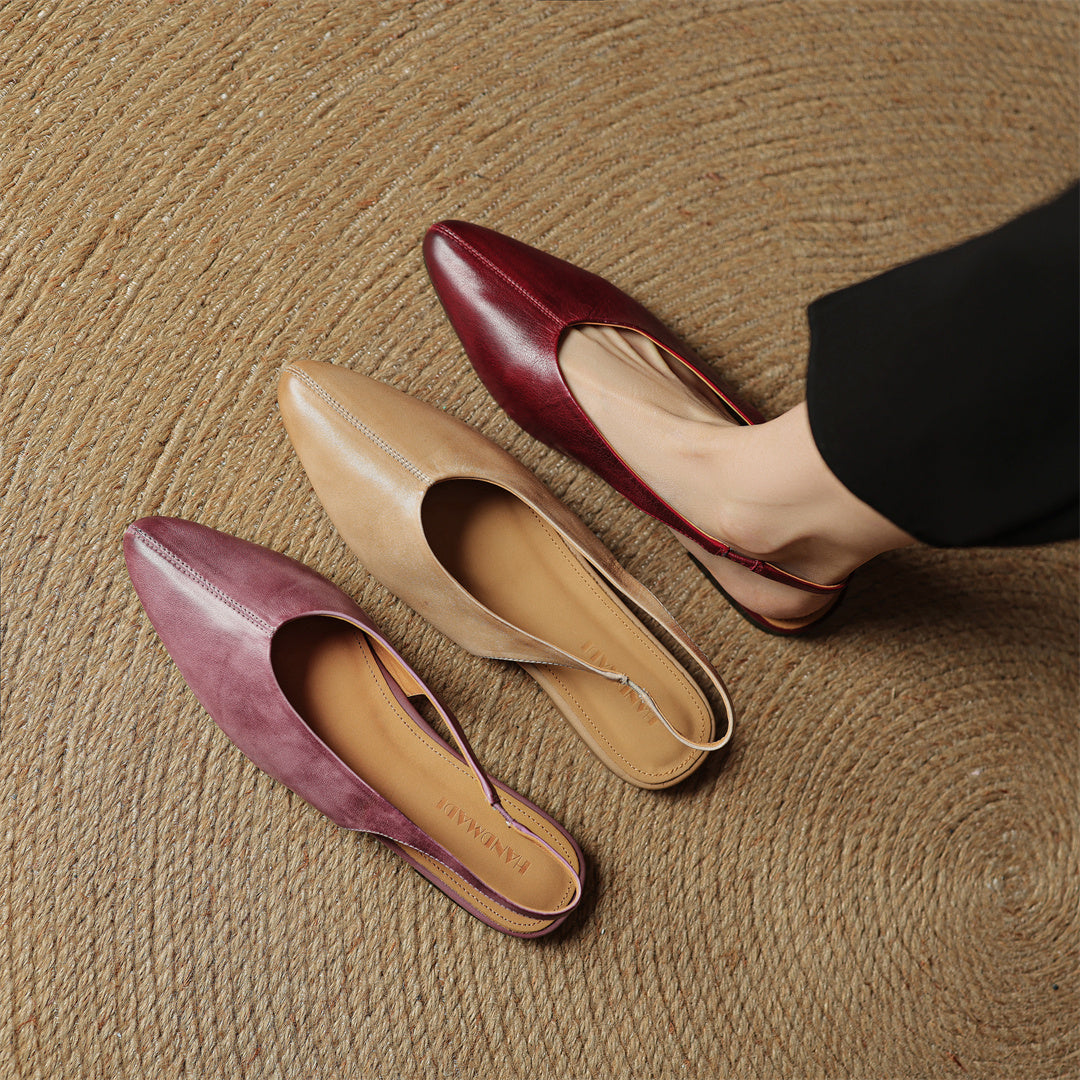 Adele Genuine Leather Flats