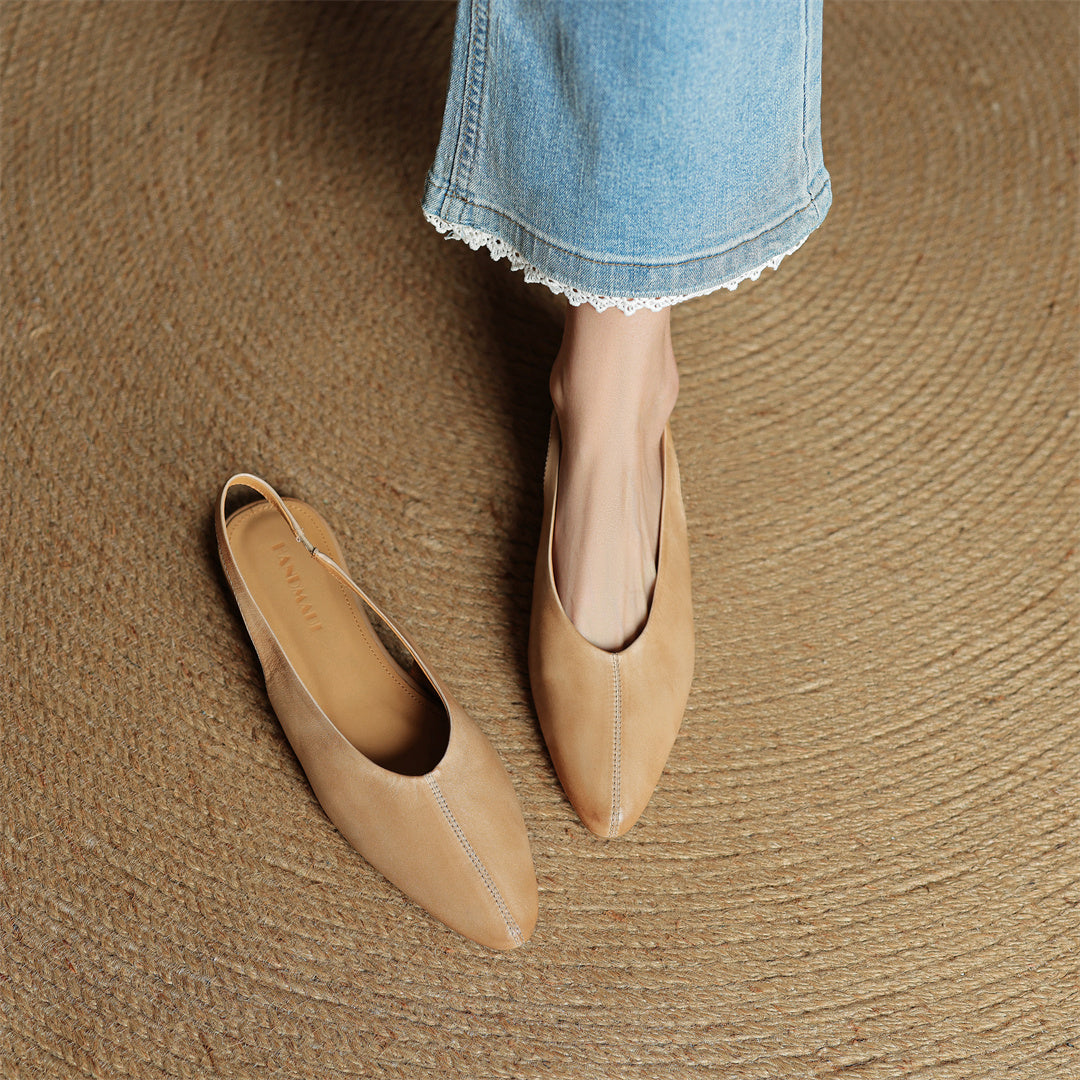 Adele Genuine Leather Flats