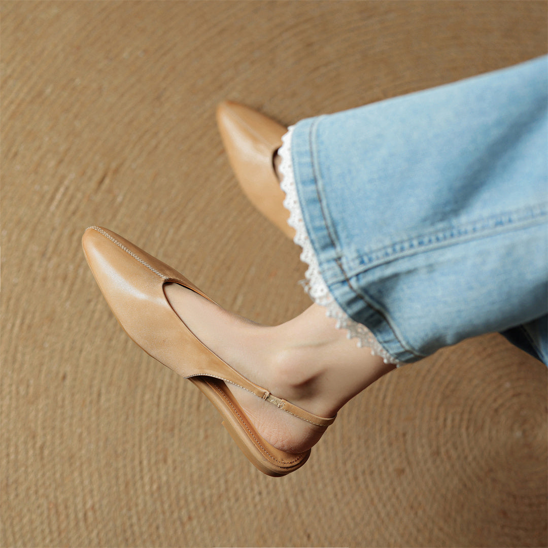 Adele Genuine Leather Flats