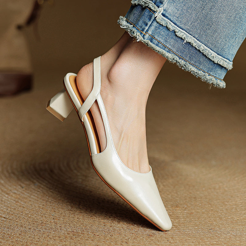 Lucette Genuine Leather Heels