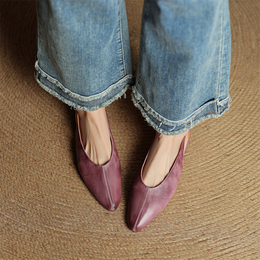 Adele Genuine Leather Flats