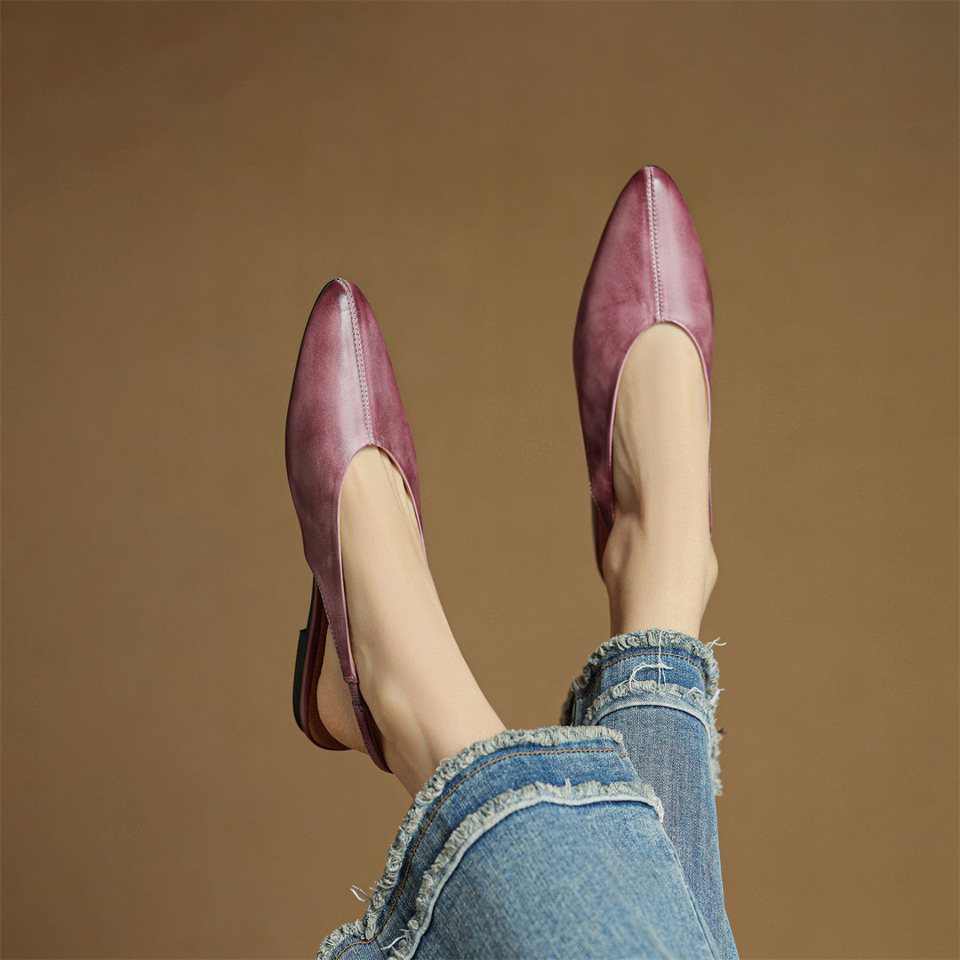 Adele Genuine Leather Flats