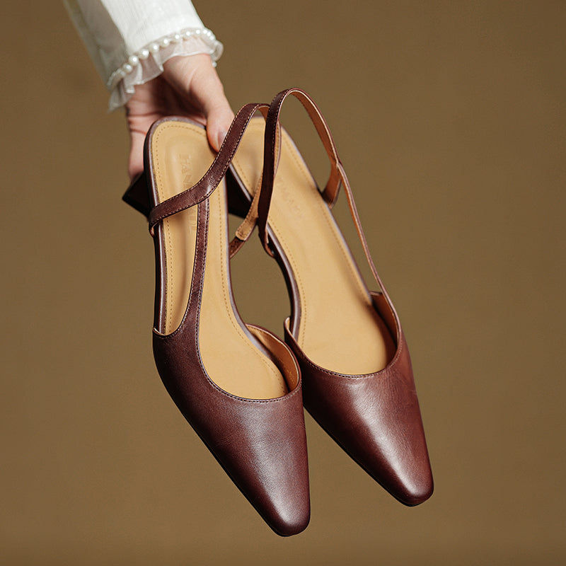 Lucette Genuine Leather Heels