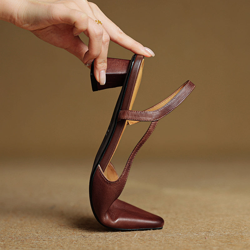 Lucette Genuine Leather Heels