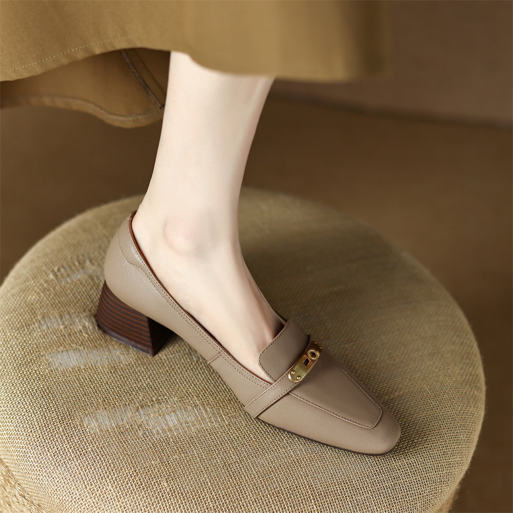 Presley Genuine Leather Heels