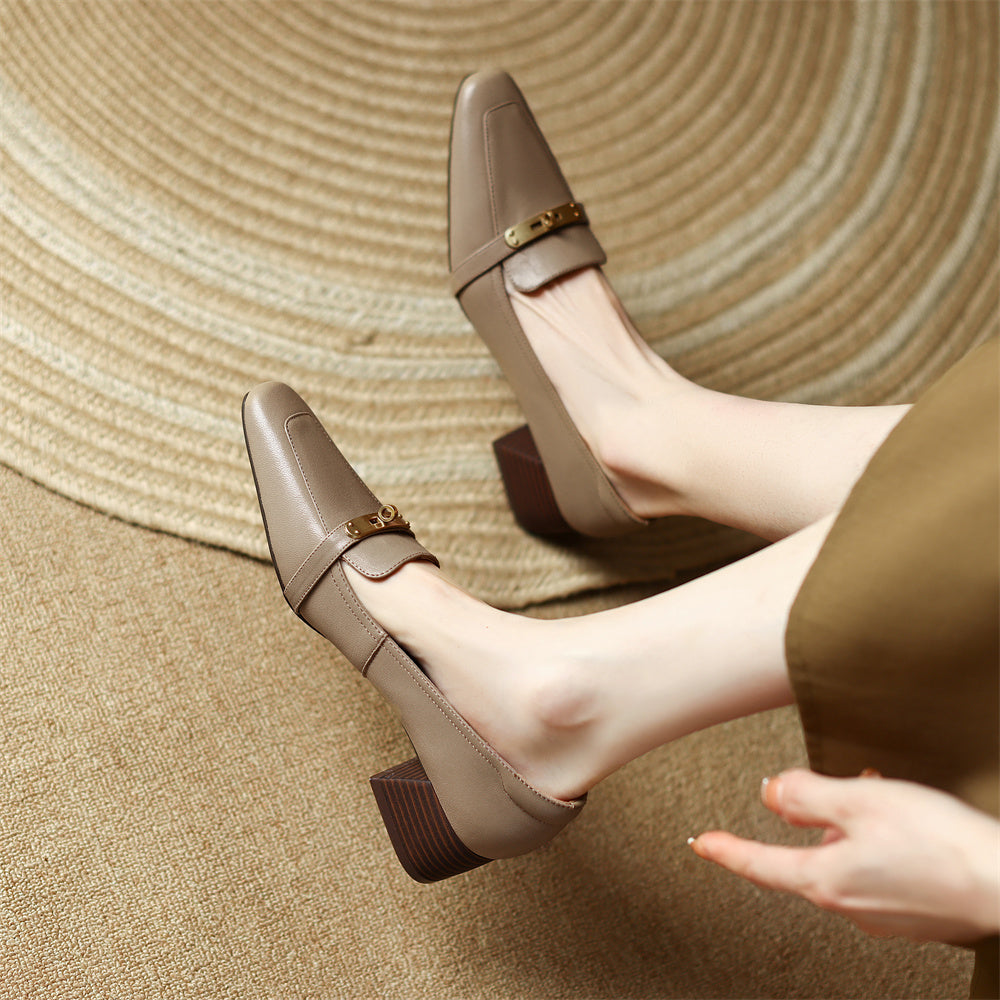 Presley Genuine Leather Heels