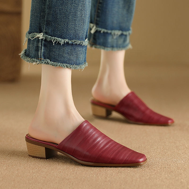 Marbella Genuine Leather Mules