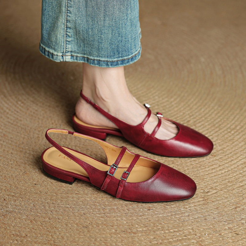 Arianna Leather Flats