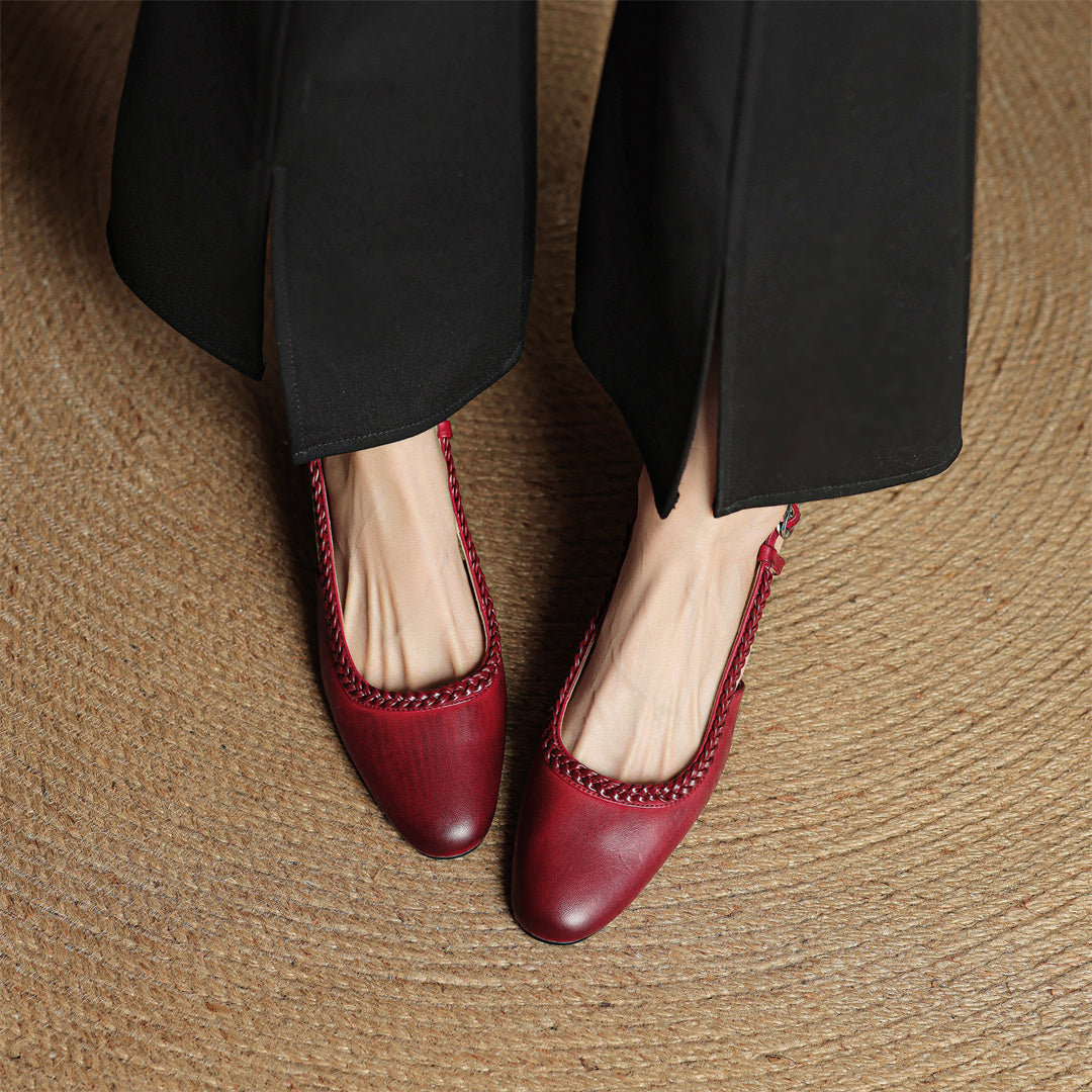 Seralyn Leather Heels