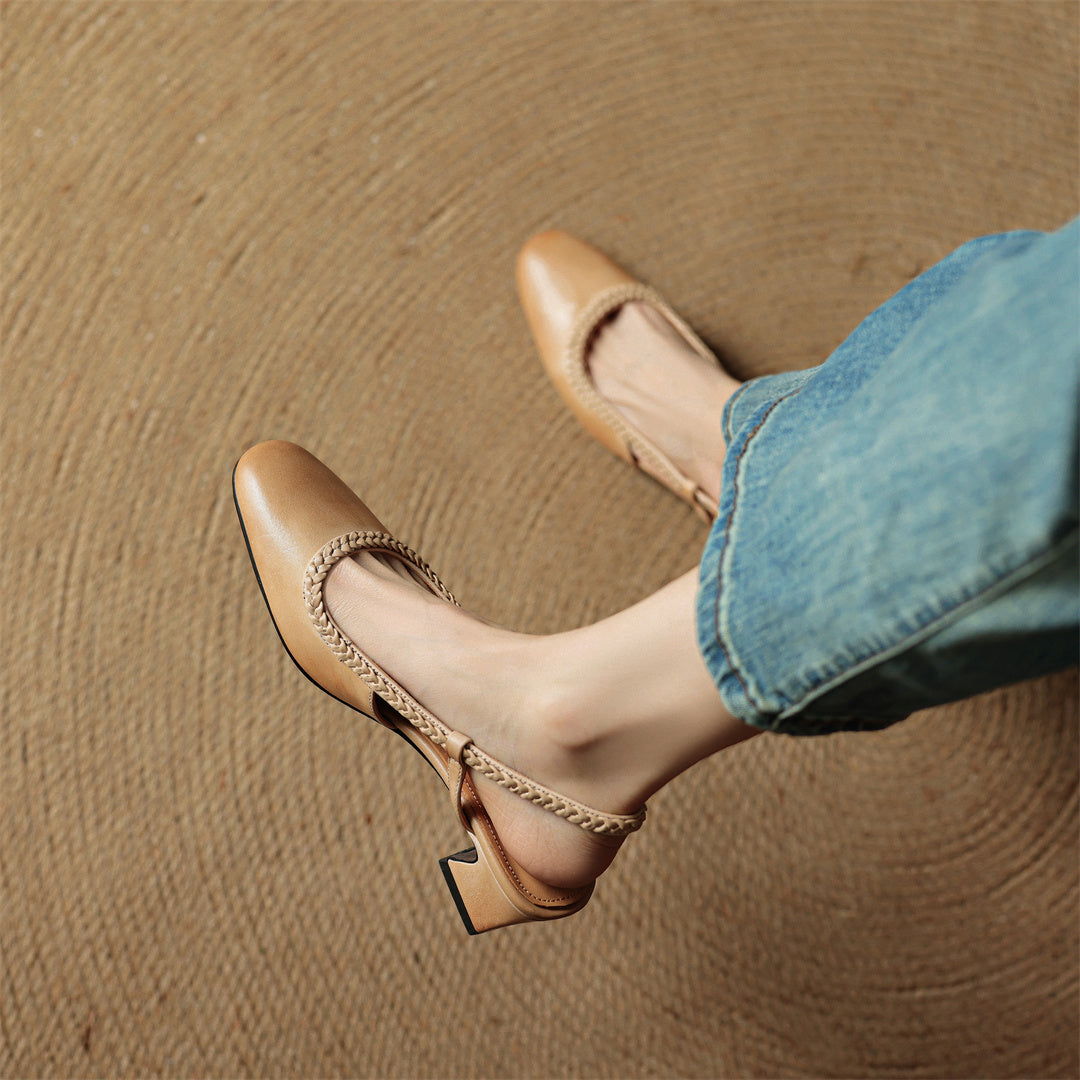 Seralyn Leather Heels
