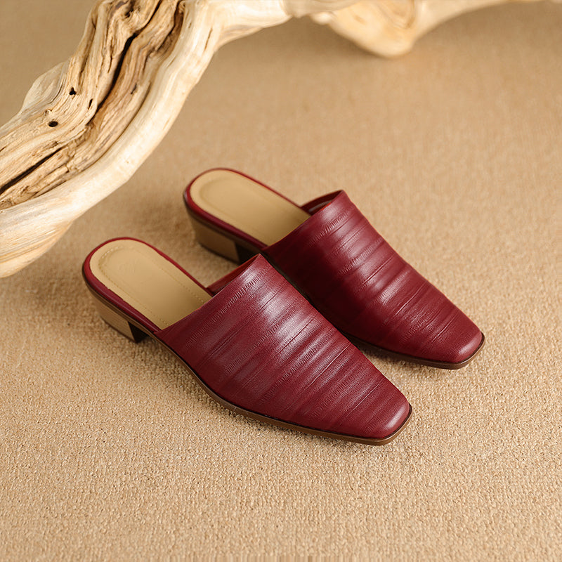 Marbella Genuine Leather Mules