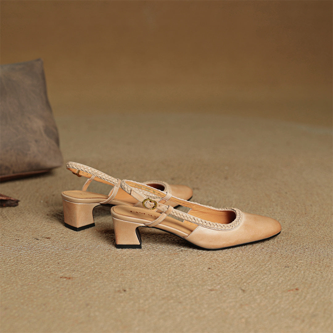 Seralyn Leather Heels