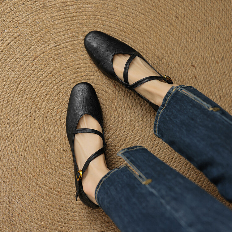Noelle Leather Flats