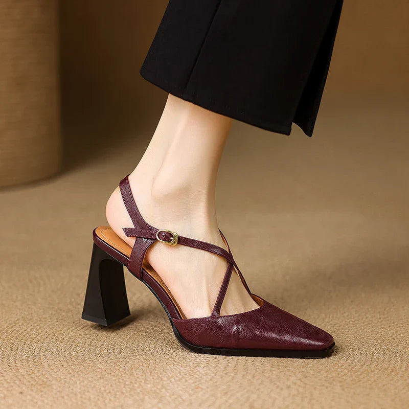 Luna Genuine Leather Heels