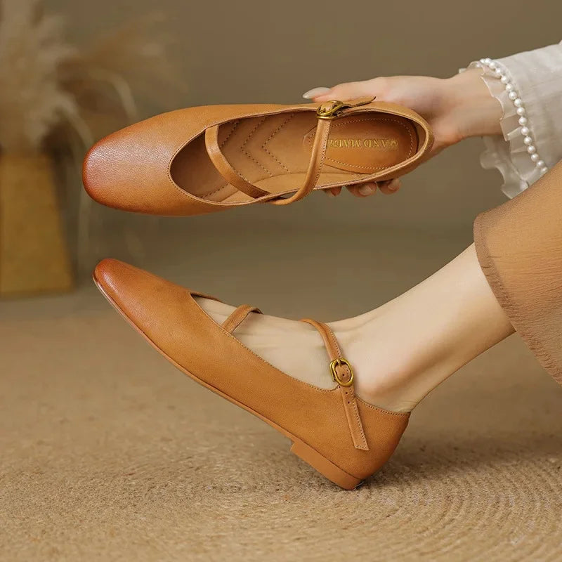 Noelle Leather Flats