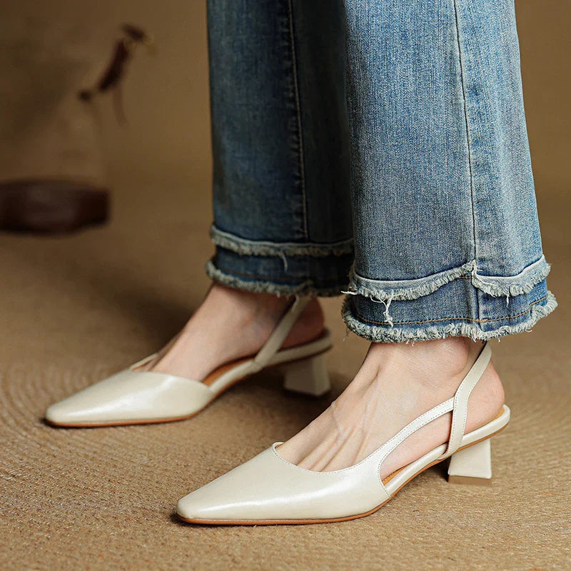 Lucette Genuine Leather Heels