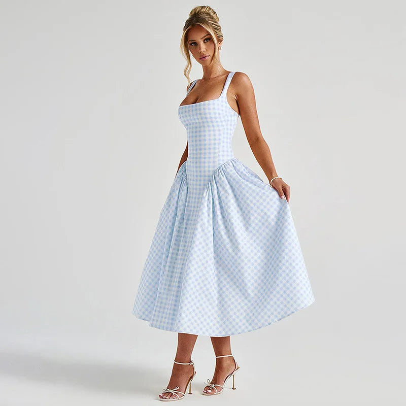 Marina Plaid Dress