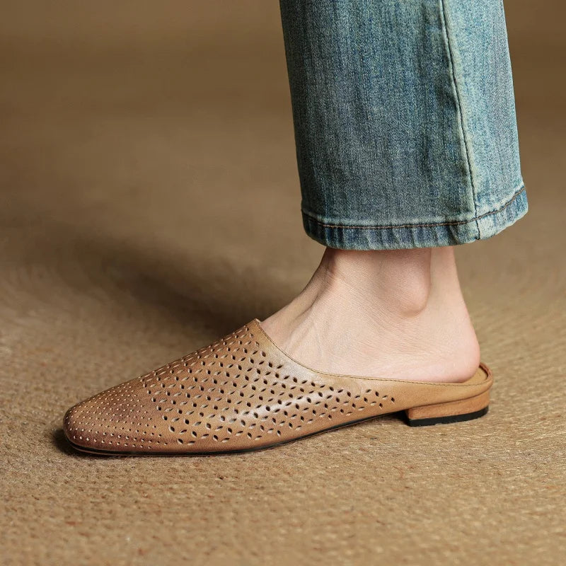 Lyra Leather Mules