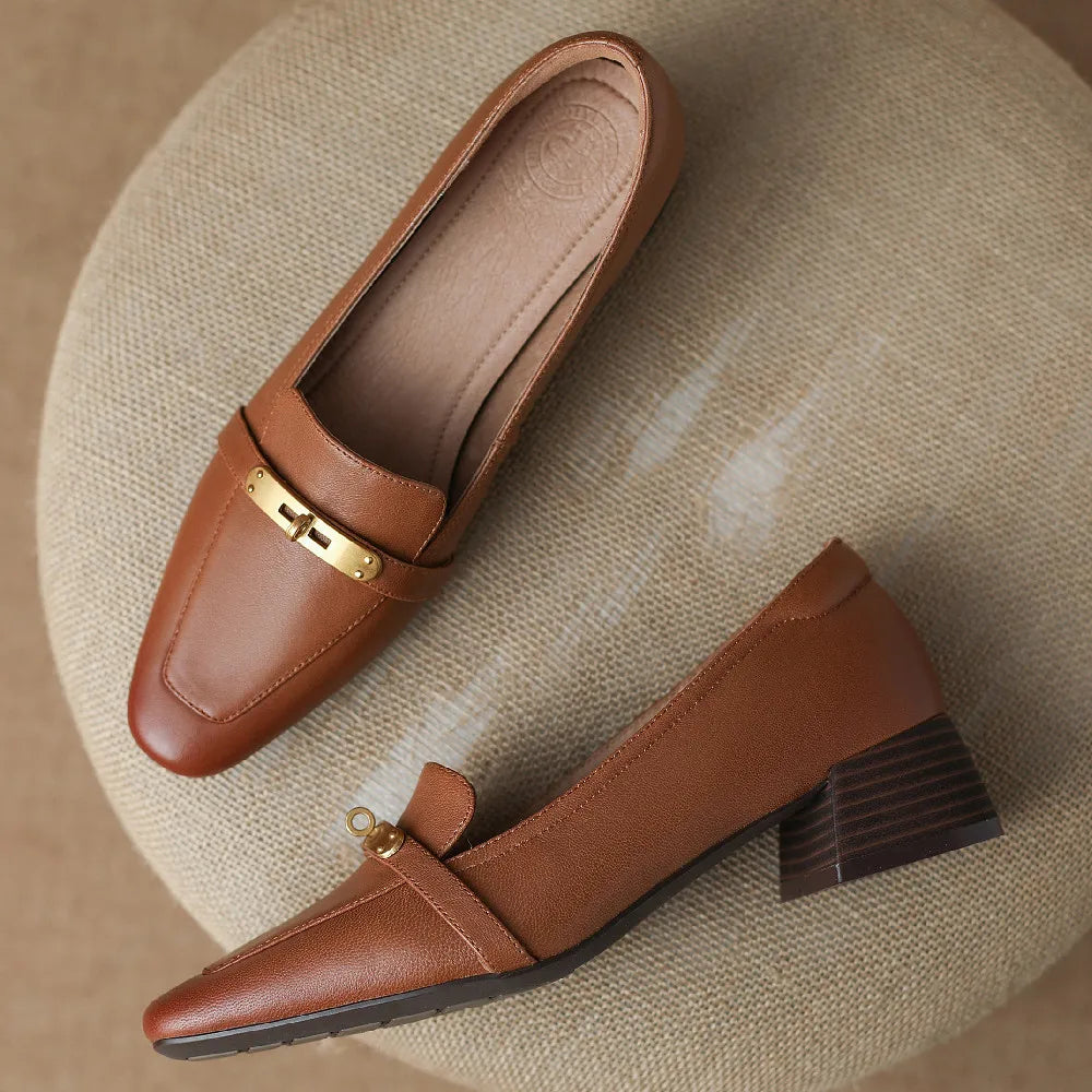 Presley Genuine Leather Heels