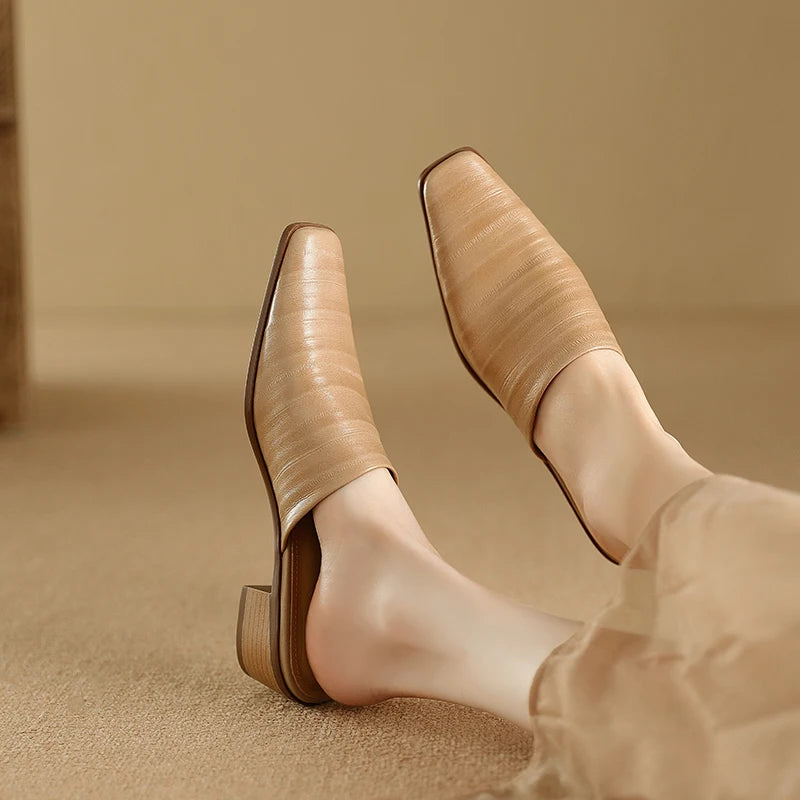 Marbella Genuine Leather Mules