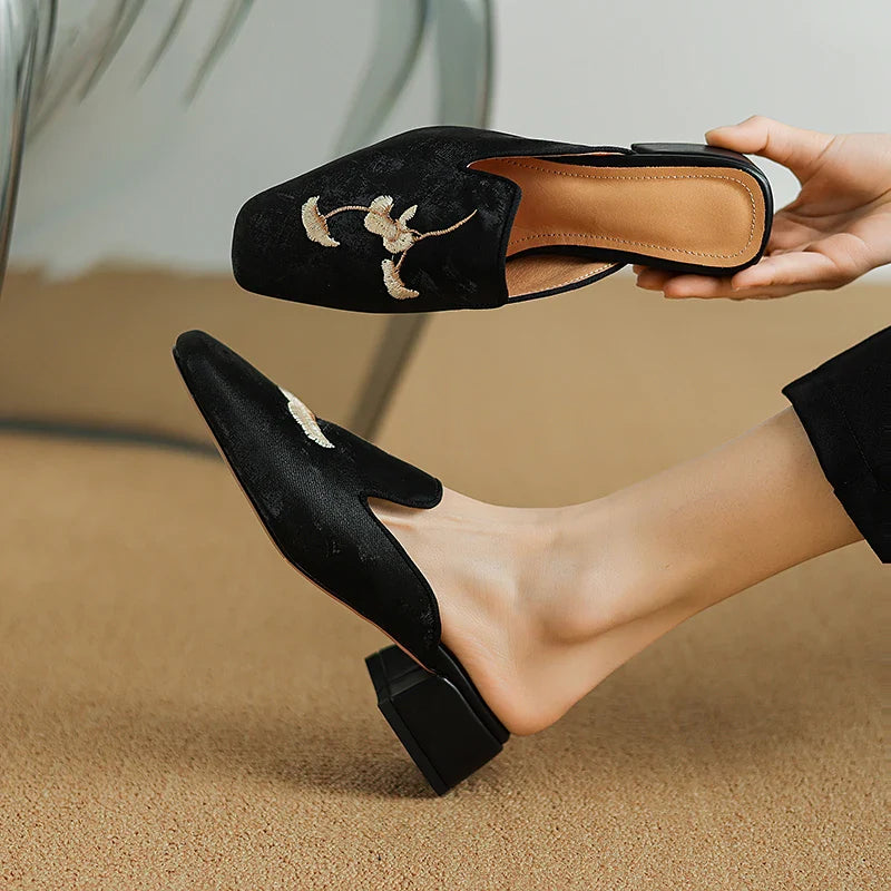 Rosalyn Velvet Mules