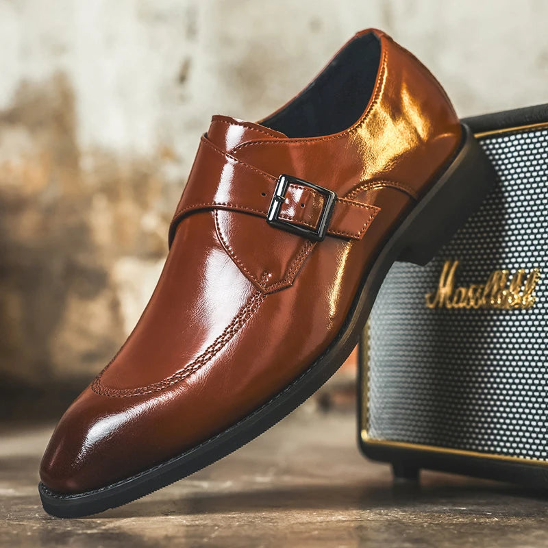 Noble Leather Monk Strap Loafers