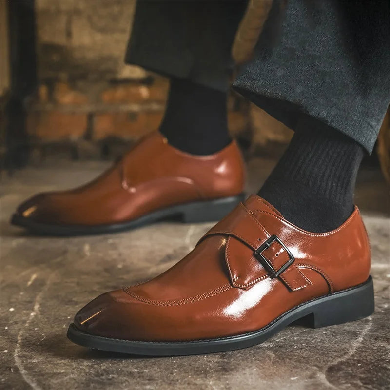 Noble Leather Monk Strap Loafers