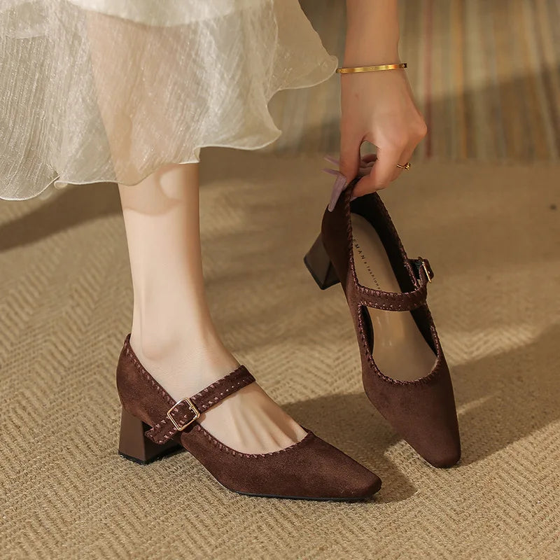 Laurent Suede Heels
