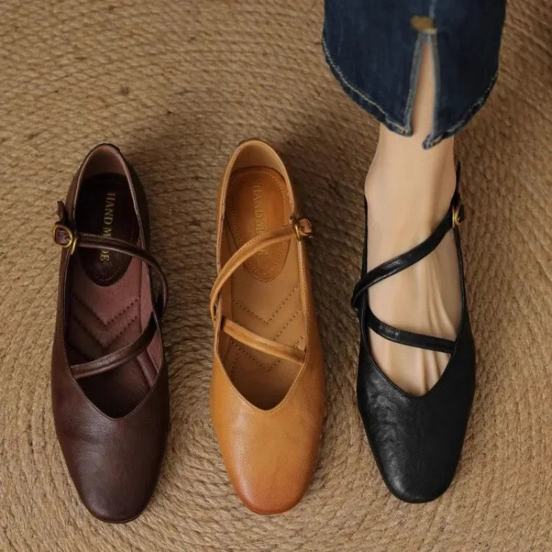 Noelle Leather Flats