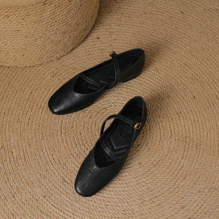 Noelle Leather Flats