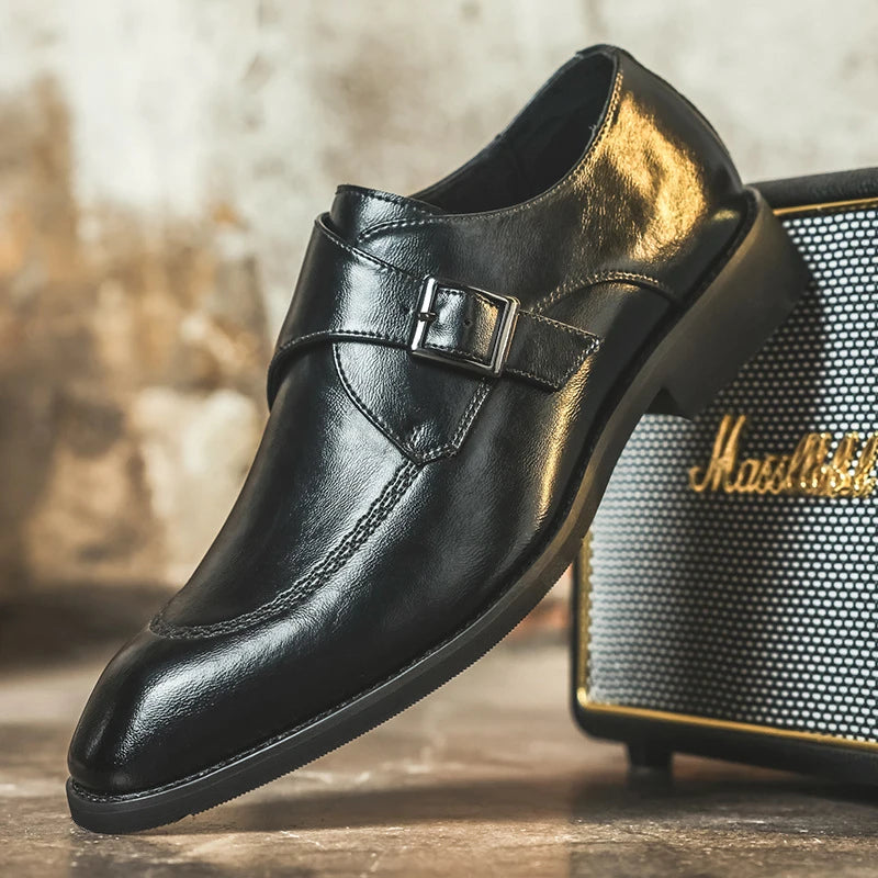 Noble Leather Monk Strap Loafers