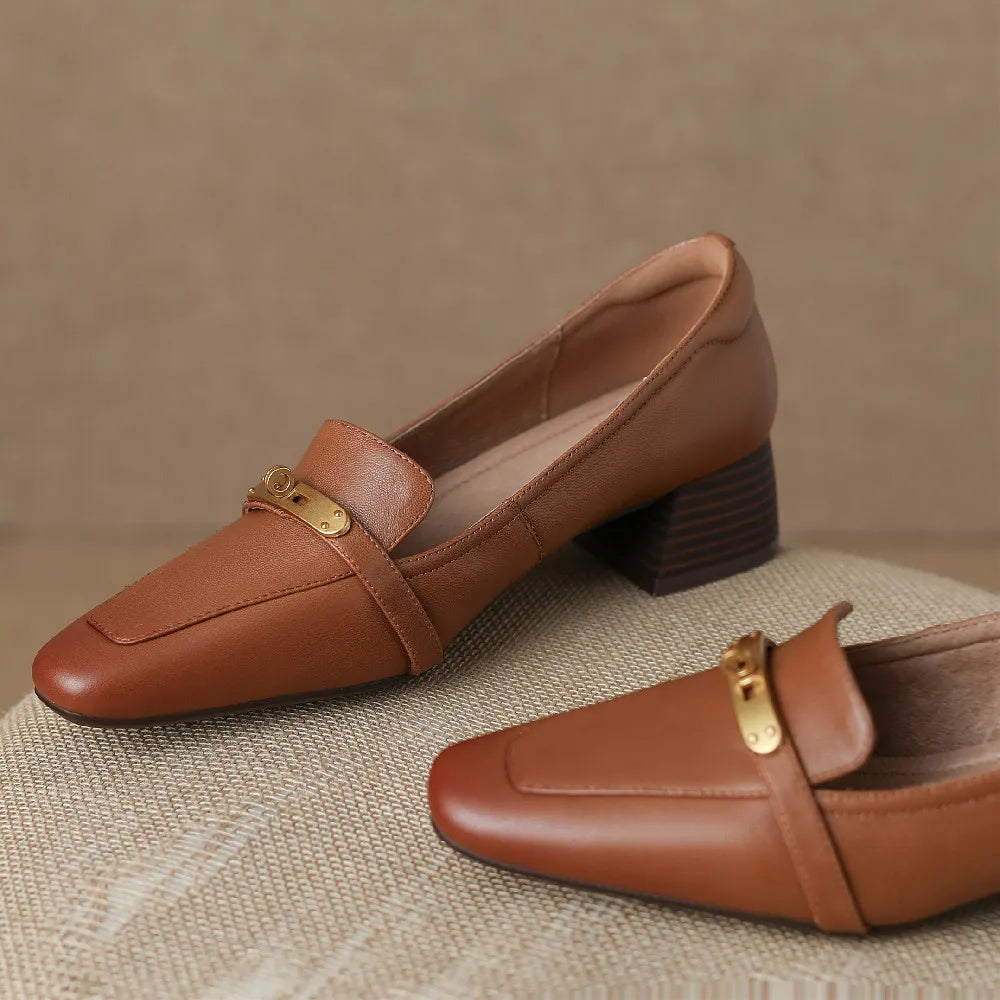 Presley Genuine Leather Heels