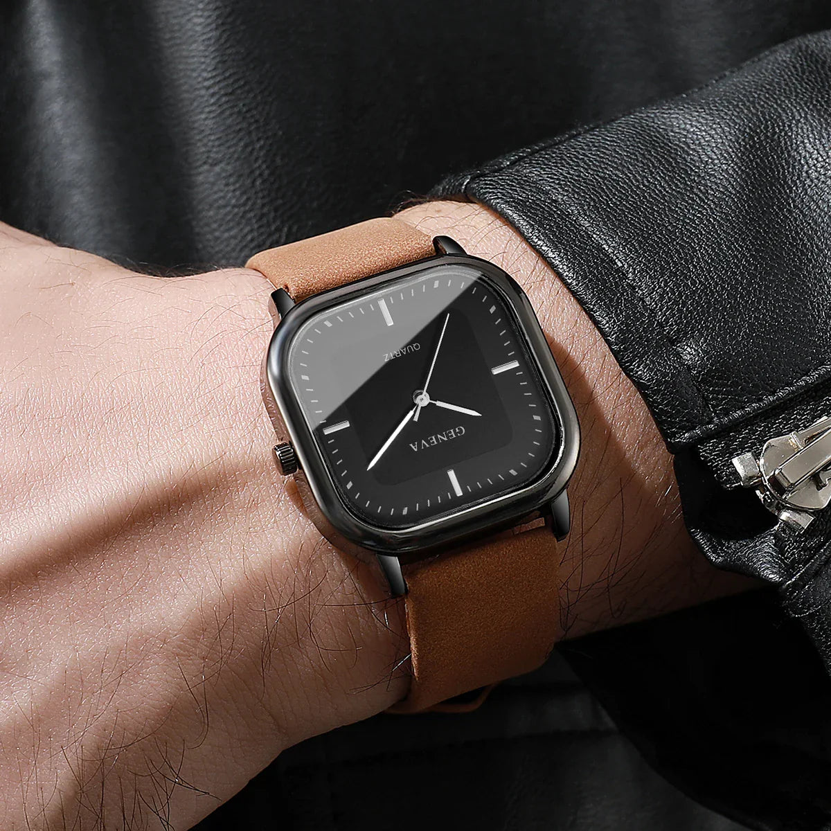 Geneva Square Dial Watch