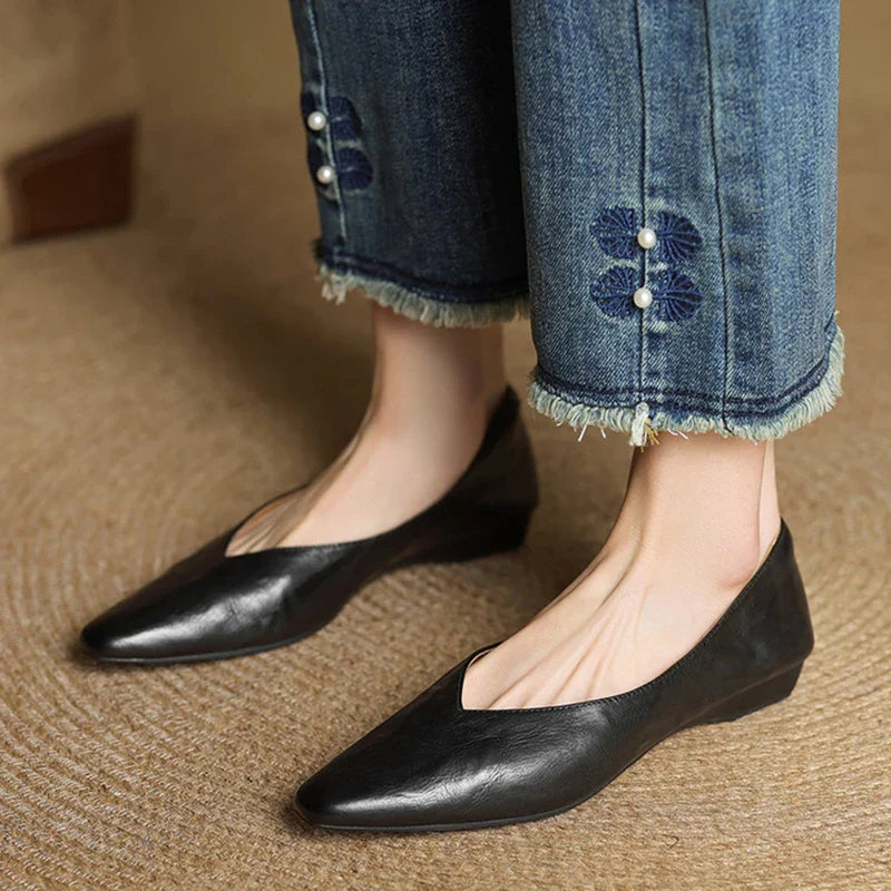 Audrey Genuine Leather Flats