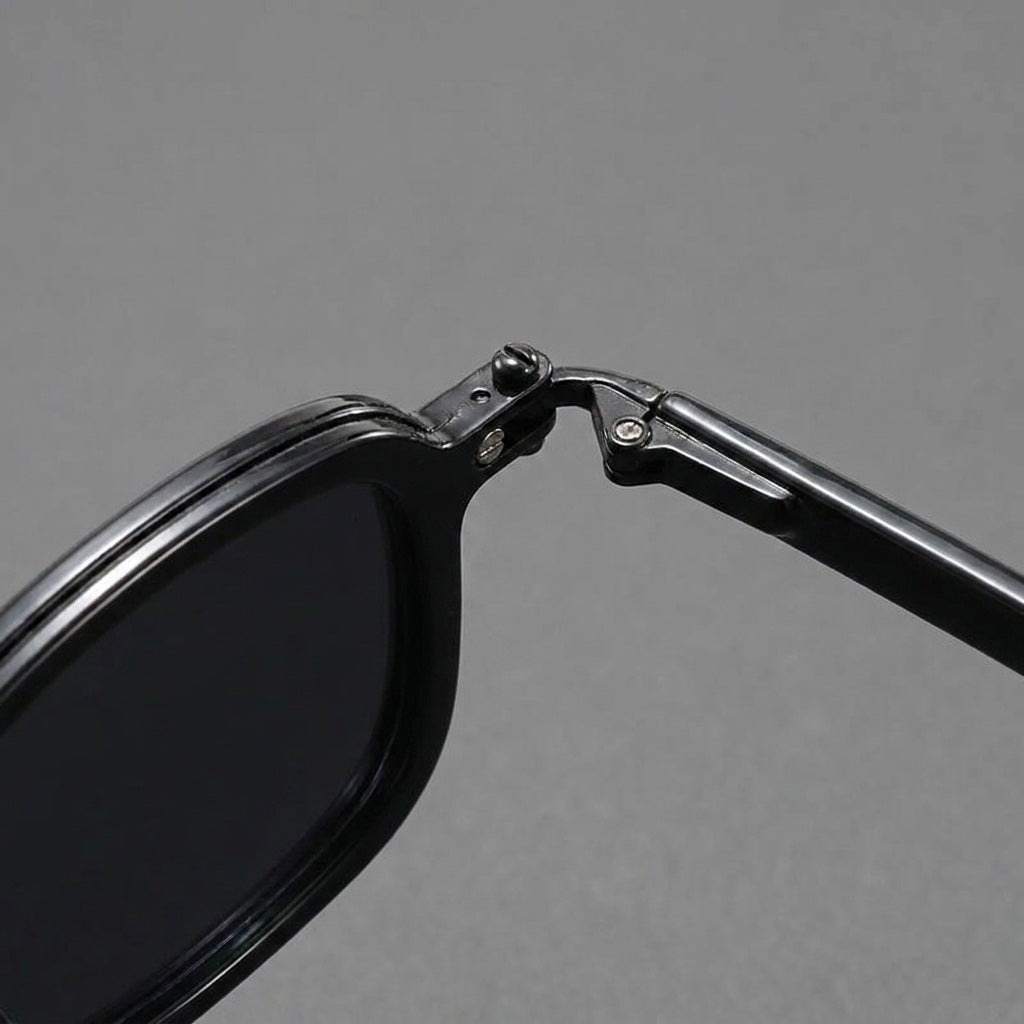 Brindisi Metal Sunglasses — Black, frame corner detail