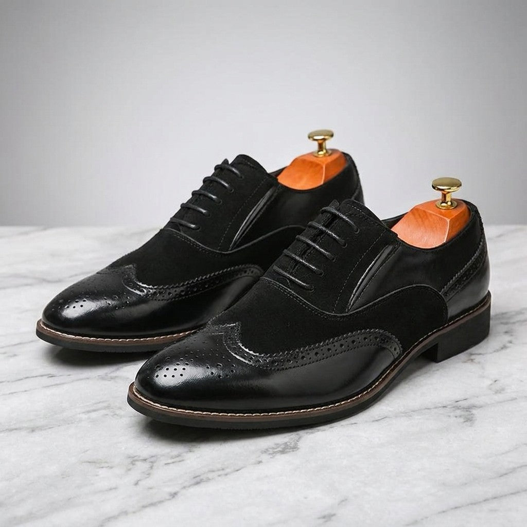 Cuneo Wingtip Oxfords — Black, HERO_STUDIO