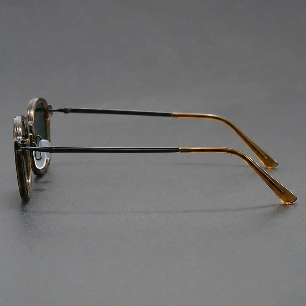 Brindisi Metal Sunglasses — Clear Green, side profile