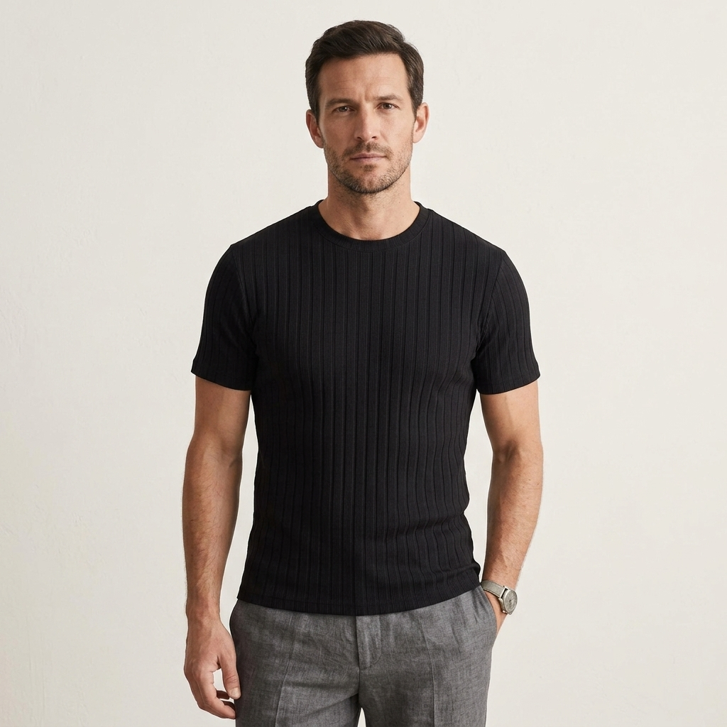 Cassis Ribbed T-Shirt