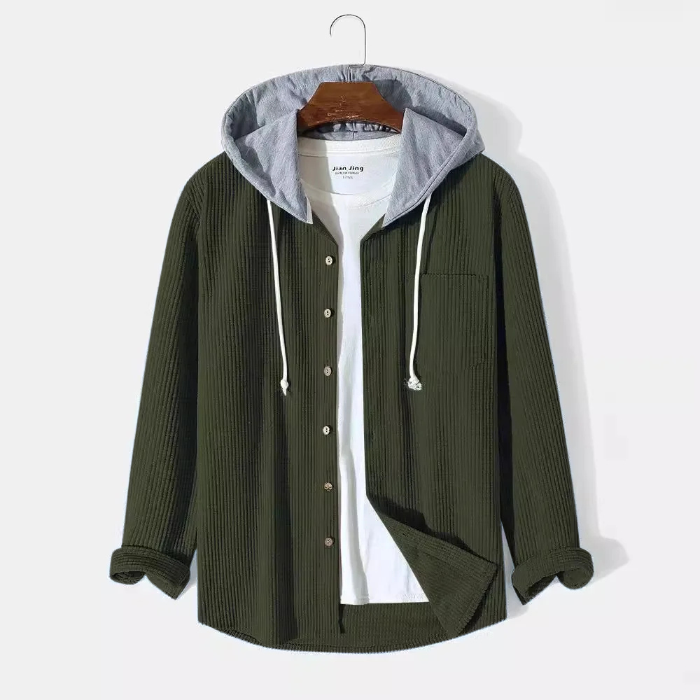 Hayes Corduroy Hooded Shirt