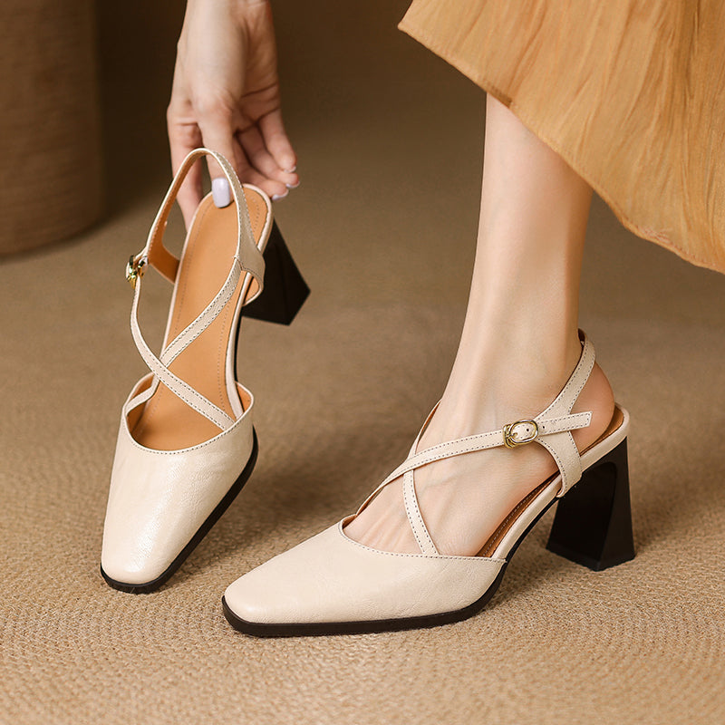 Luna Genuine Leather Heels