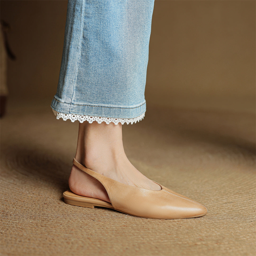 Adele Genuine Leather Flats