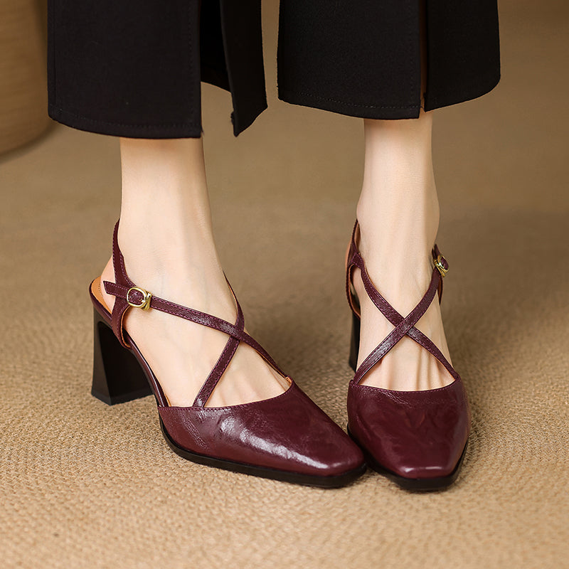 Luna Genuine Leather Heels