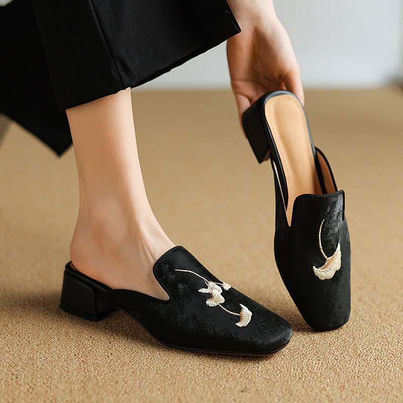 Rosalyn Velvet Mules