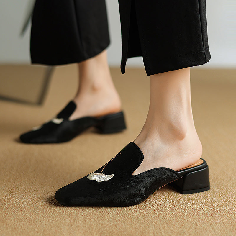 Rosalyn Velvet Mules