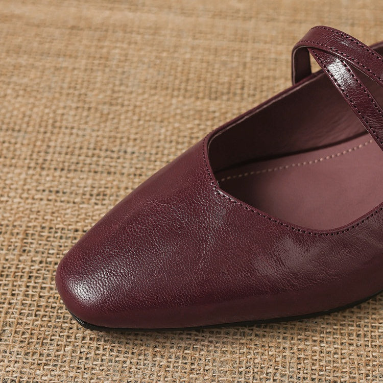 Valena Genuine Leather Mules