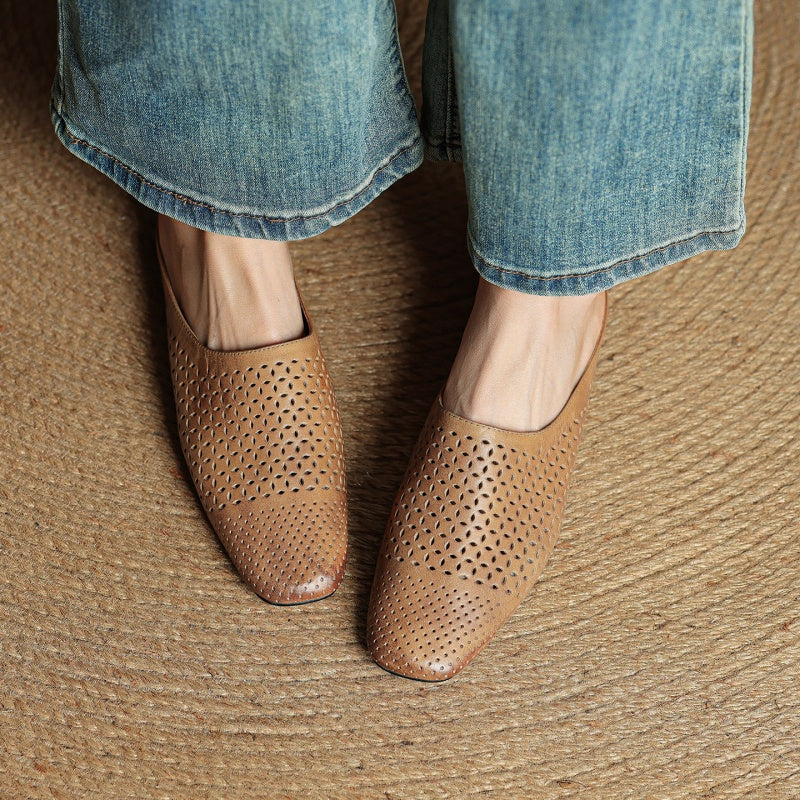 Lyra Leather Mules