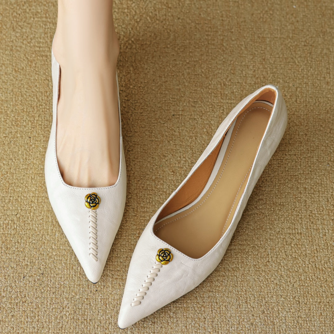 Clara Rose Leather Heels