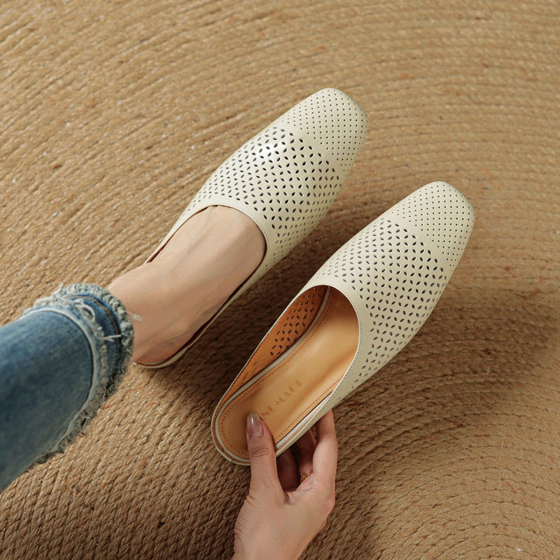 Lyra Leather Mules